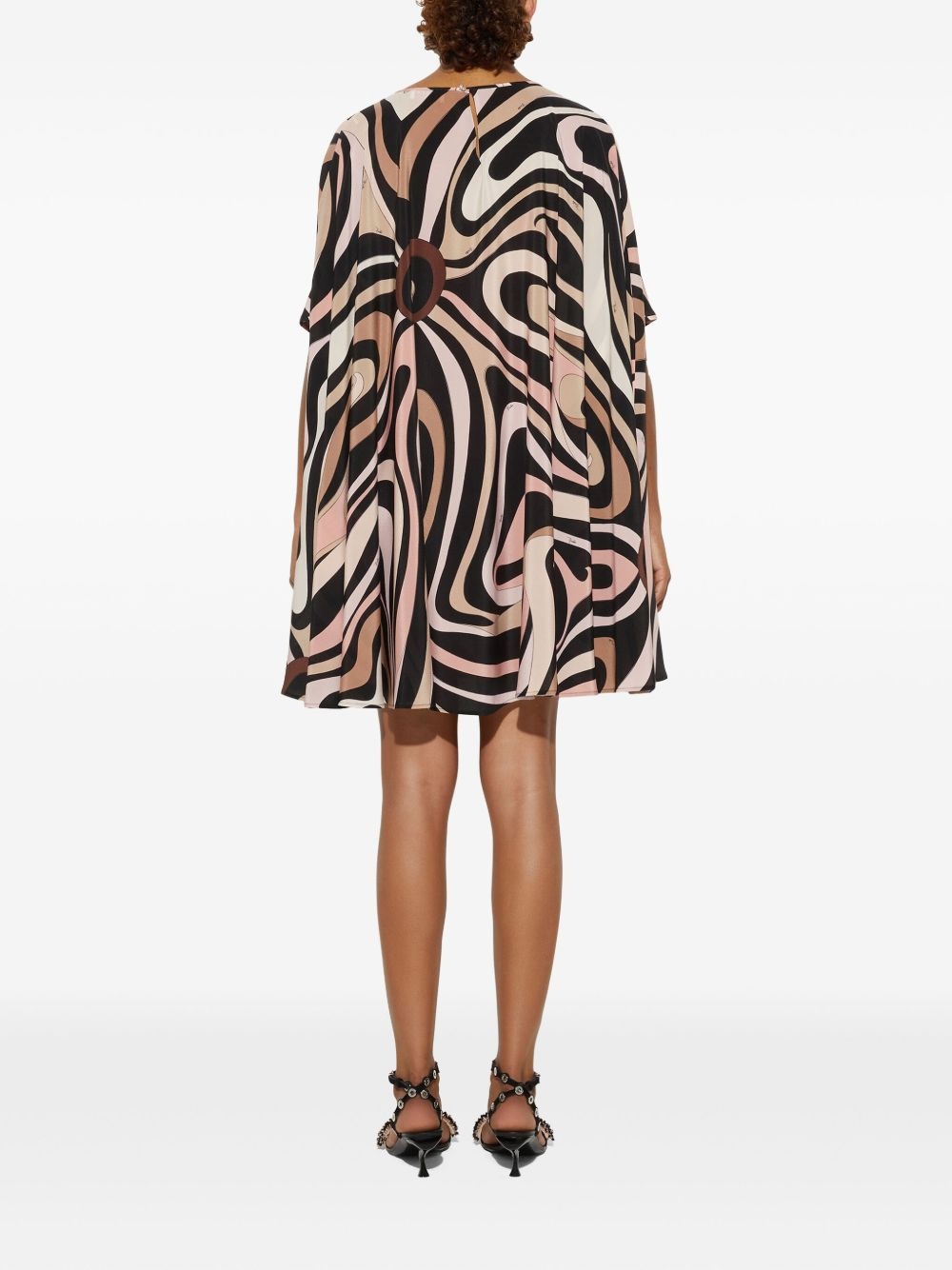 marmo-print dress - 4
