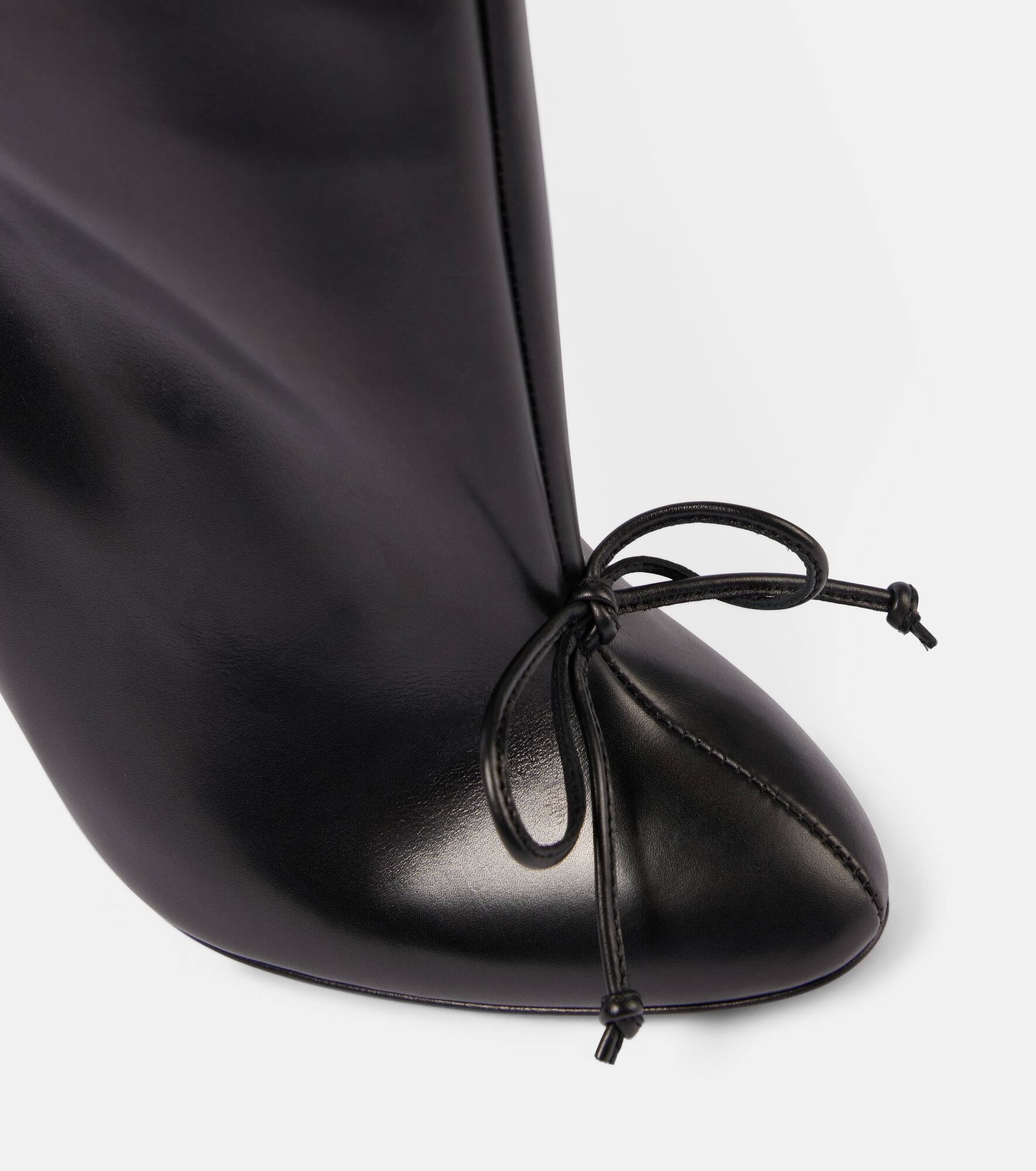 90 bow-detail leather ankle boots - 5