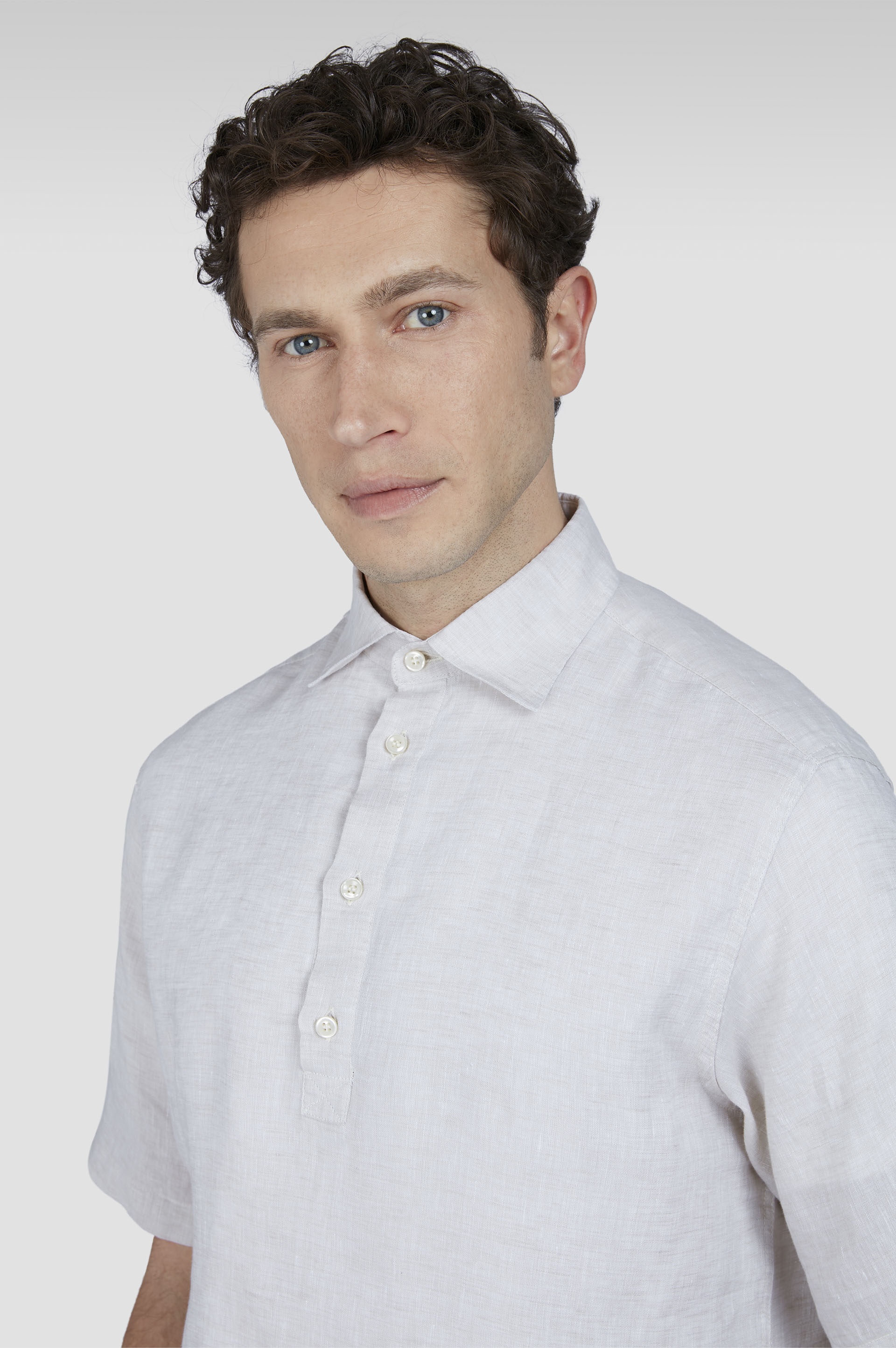 LINEN POPOVER SHIRT - 4