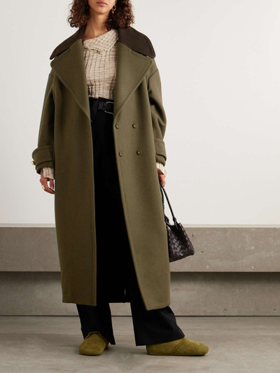 Loewe Pebble cotton corduroy-trimmed wool coat outlook