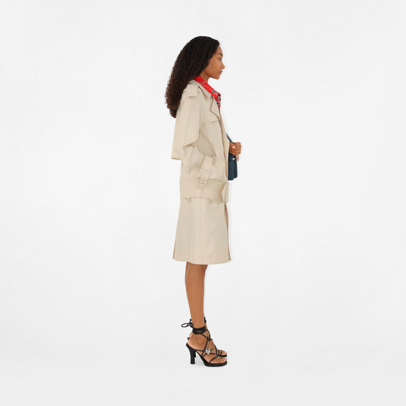 Mid-length Silk Blend Trench Coat 3