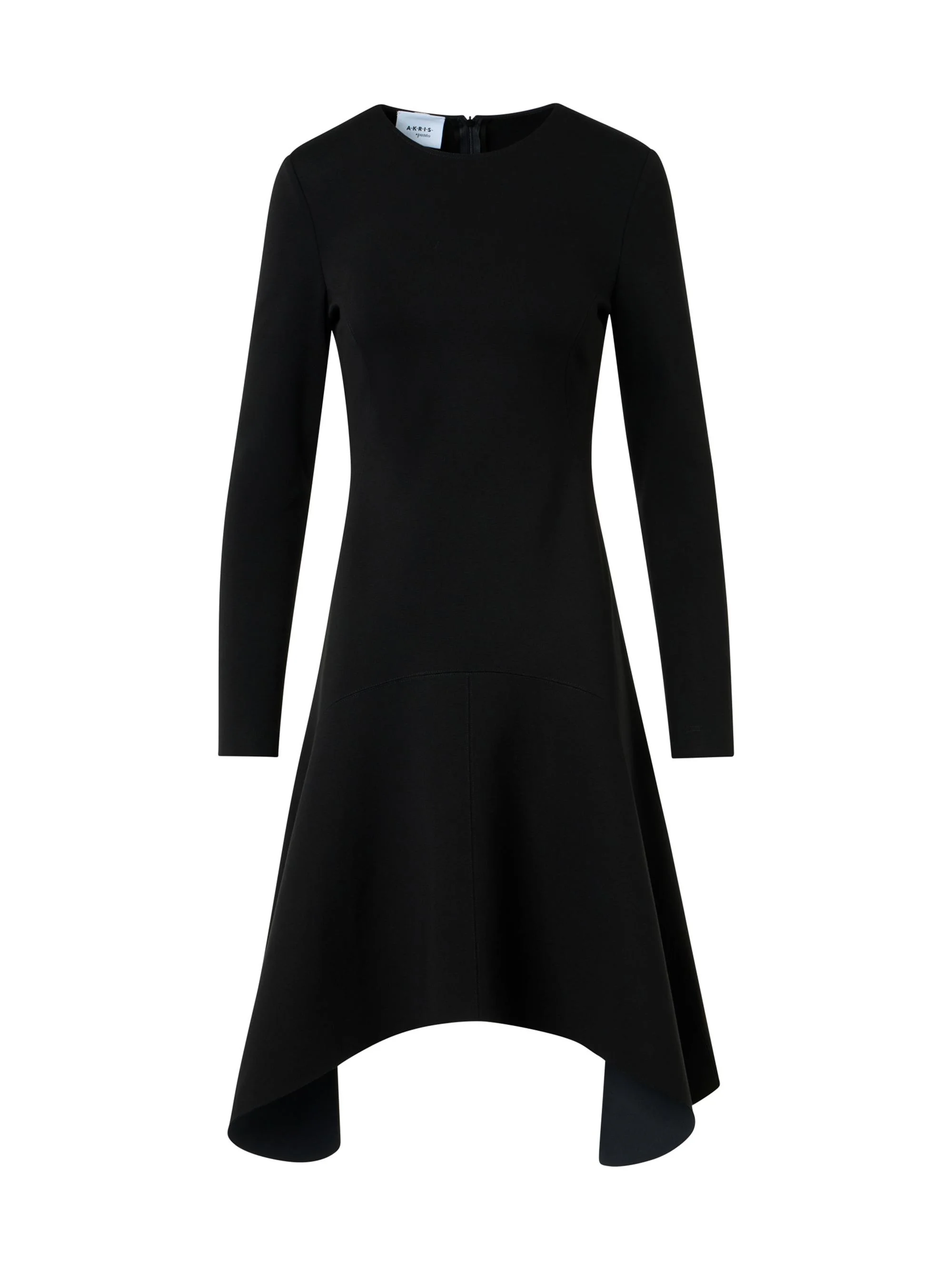 Women's Jersey Handkerchief-Hem Knee-Length Dress - Black - 1