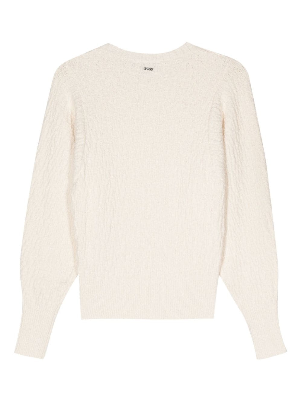 logo-lettering chunky-knit jumper - 2