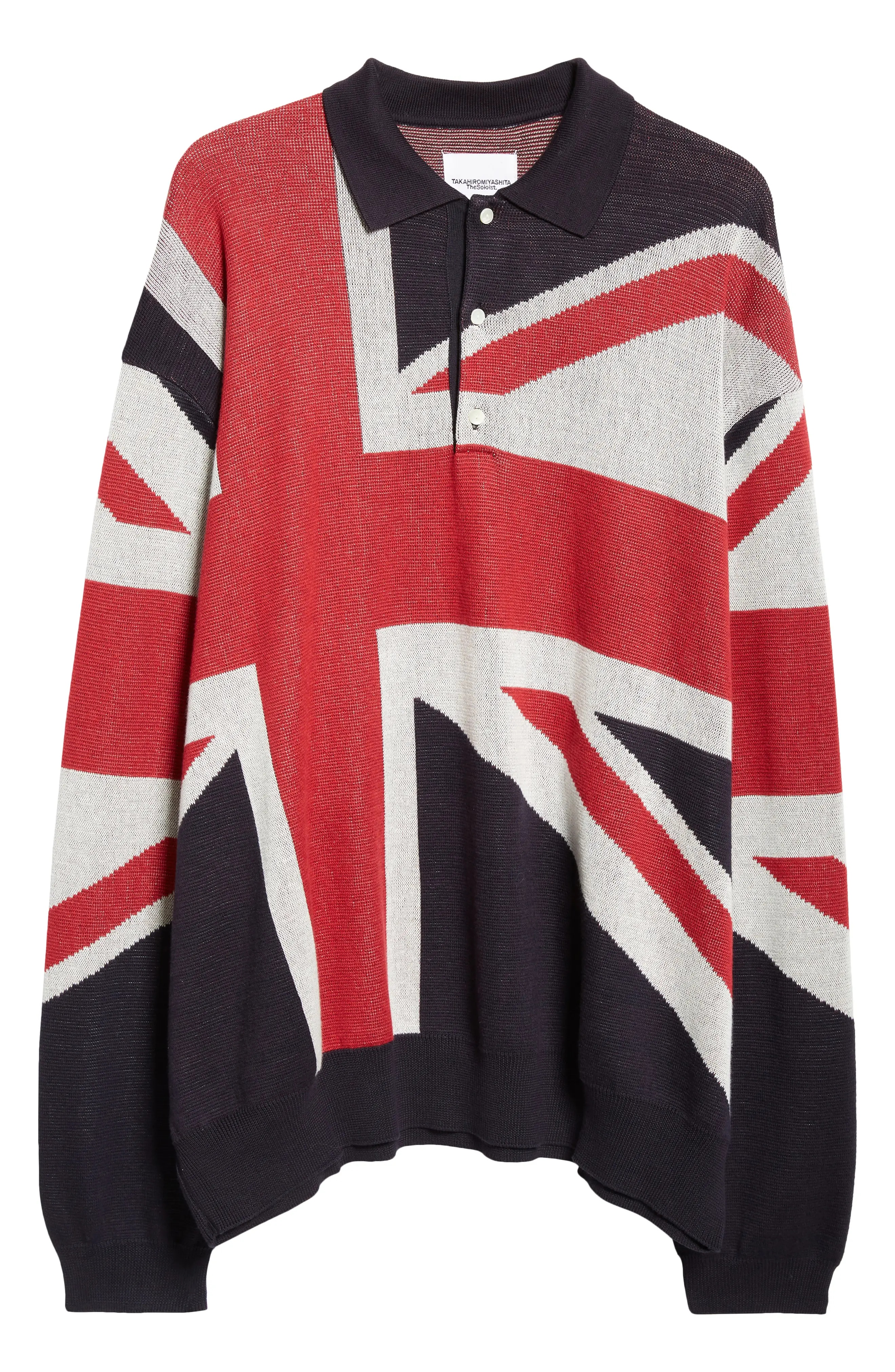 Union Jack Cotton Polo Sweater - 5