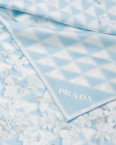 Prada Printed twill scarf outlook