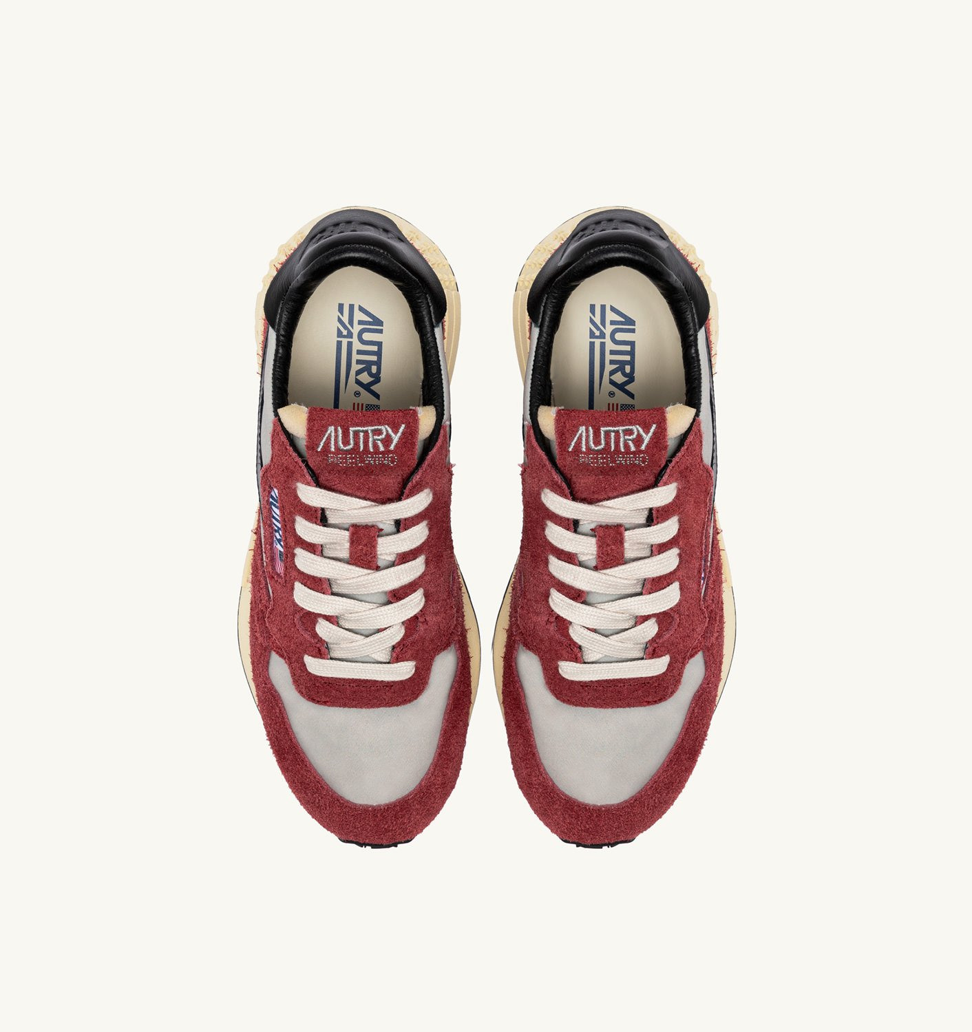REELWIND LOW SNEAKERS IN RED AND BLACK NYLON AND SUEDE - 5