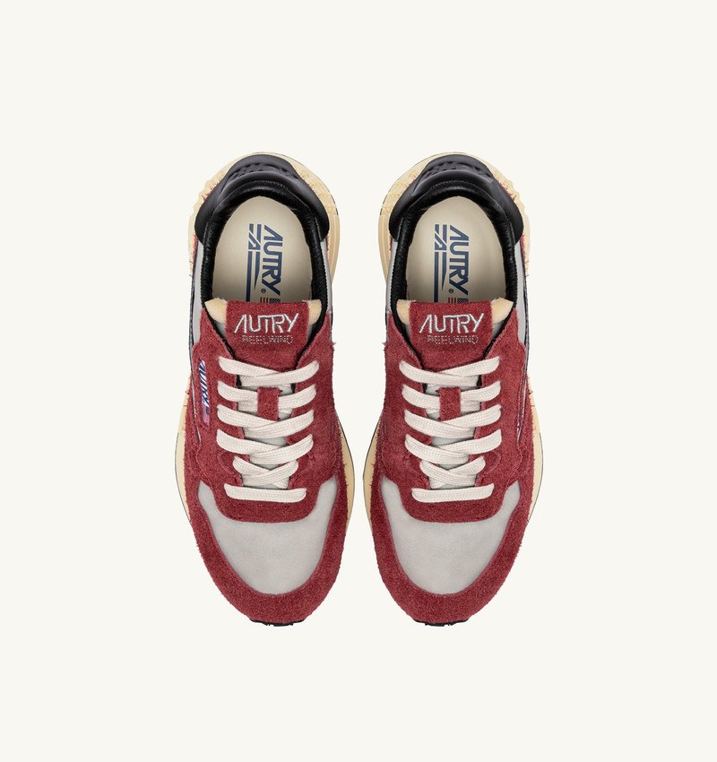 REELWIND LOW SNEAKERS IN RED AND BLACK NYLON AND SUEDE 5