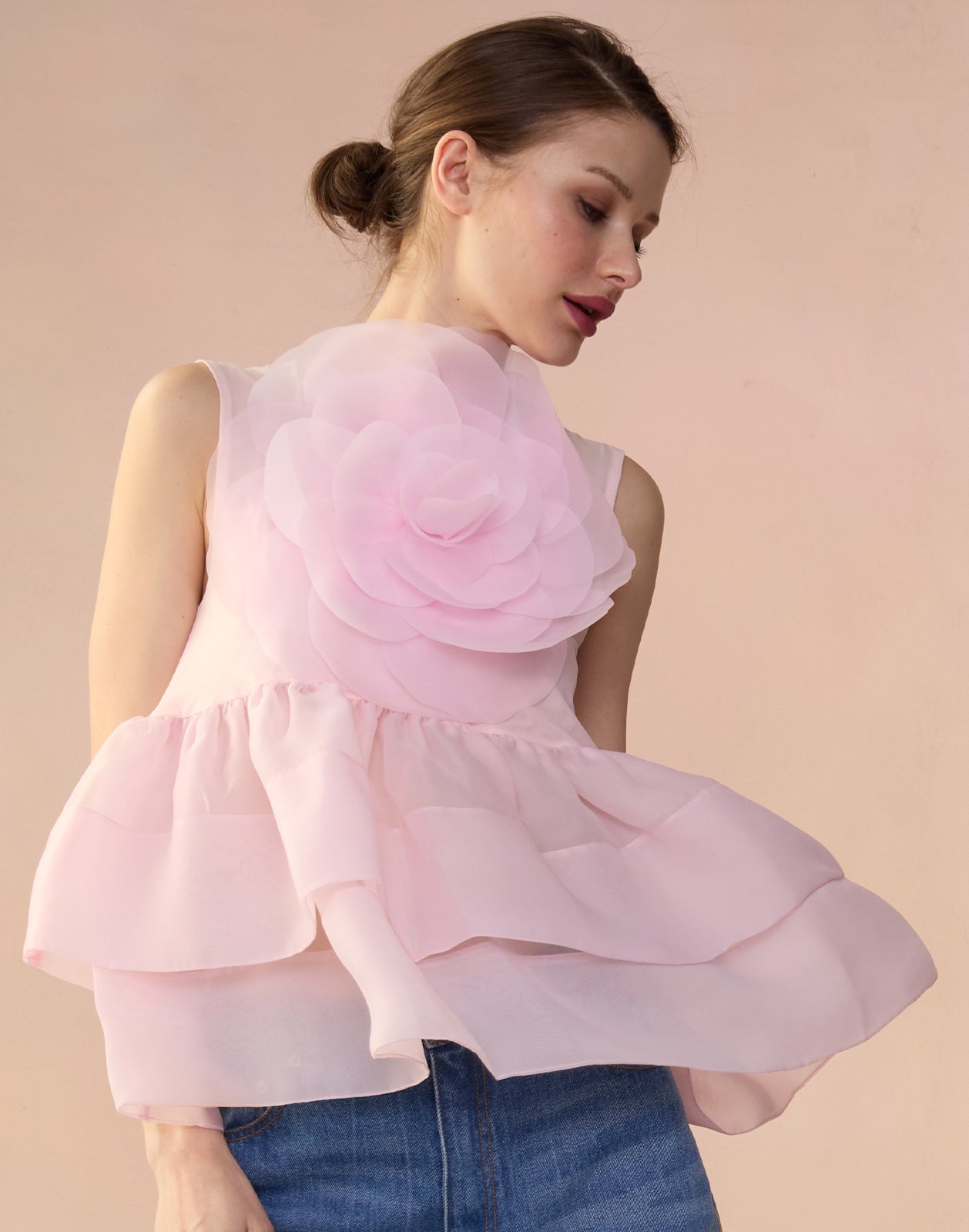 Chloe Organza Flower Top - 3