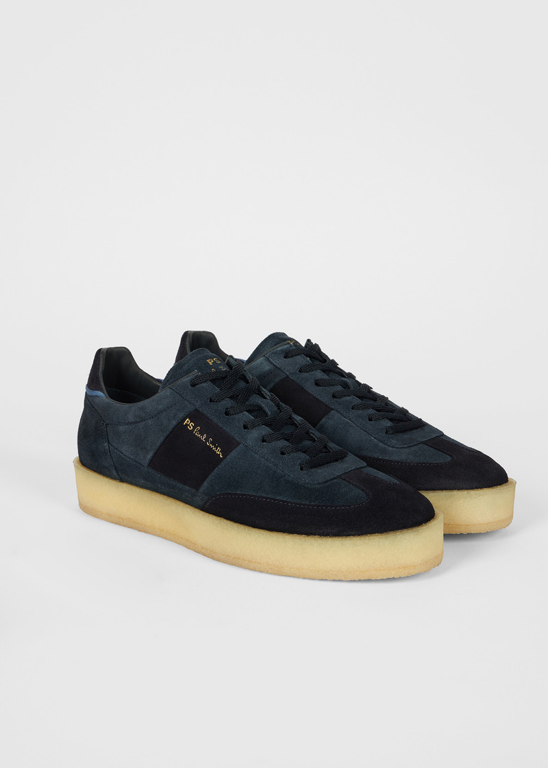 Navy Crepe Sole 'Dover' Trainers 4