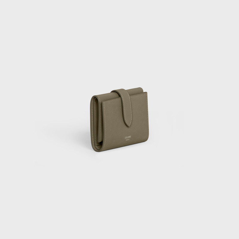 CELINE Fine Strap Wallet in Grained Calfskin outlook