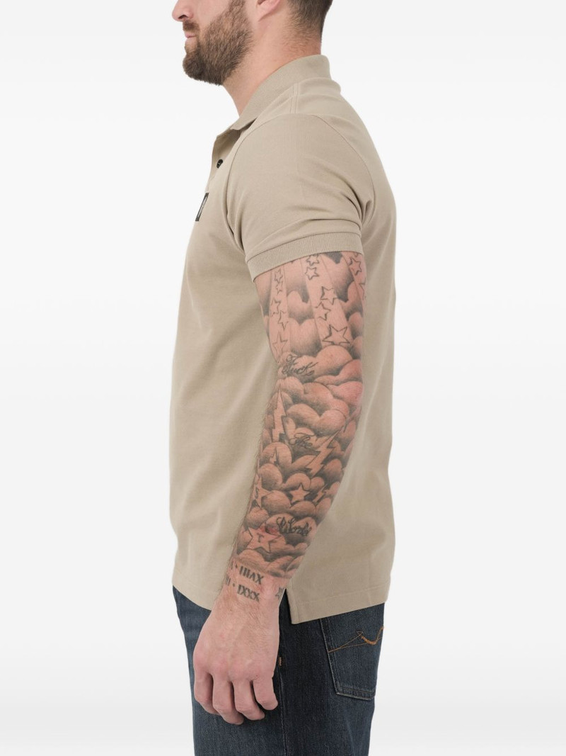 Stone Island button-fastening logo-patch polo shirt outlook