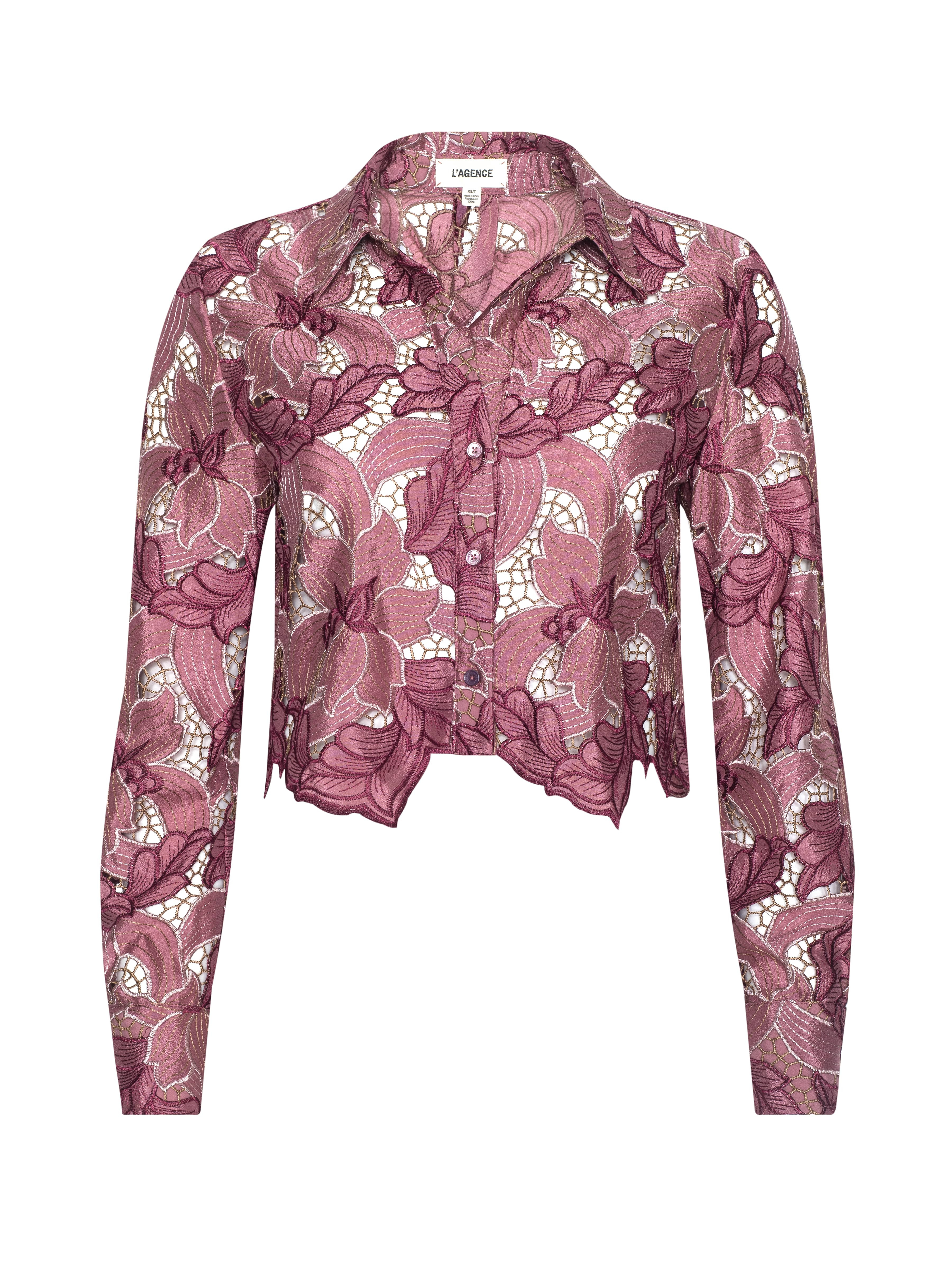 Akemi Cropped Lace Blouse - 1