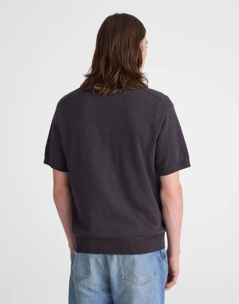 Madewell Johnny-Collar Sweater Polo in Slub Knit Cotton outlook