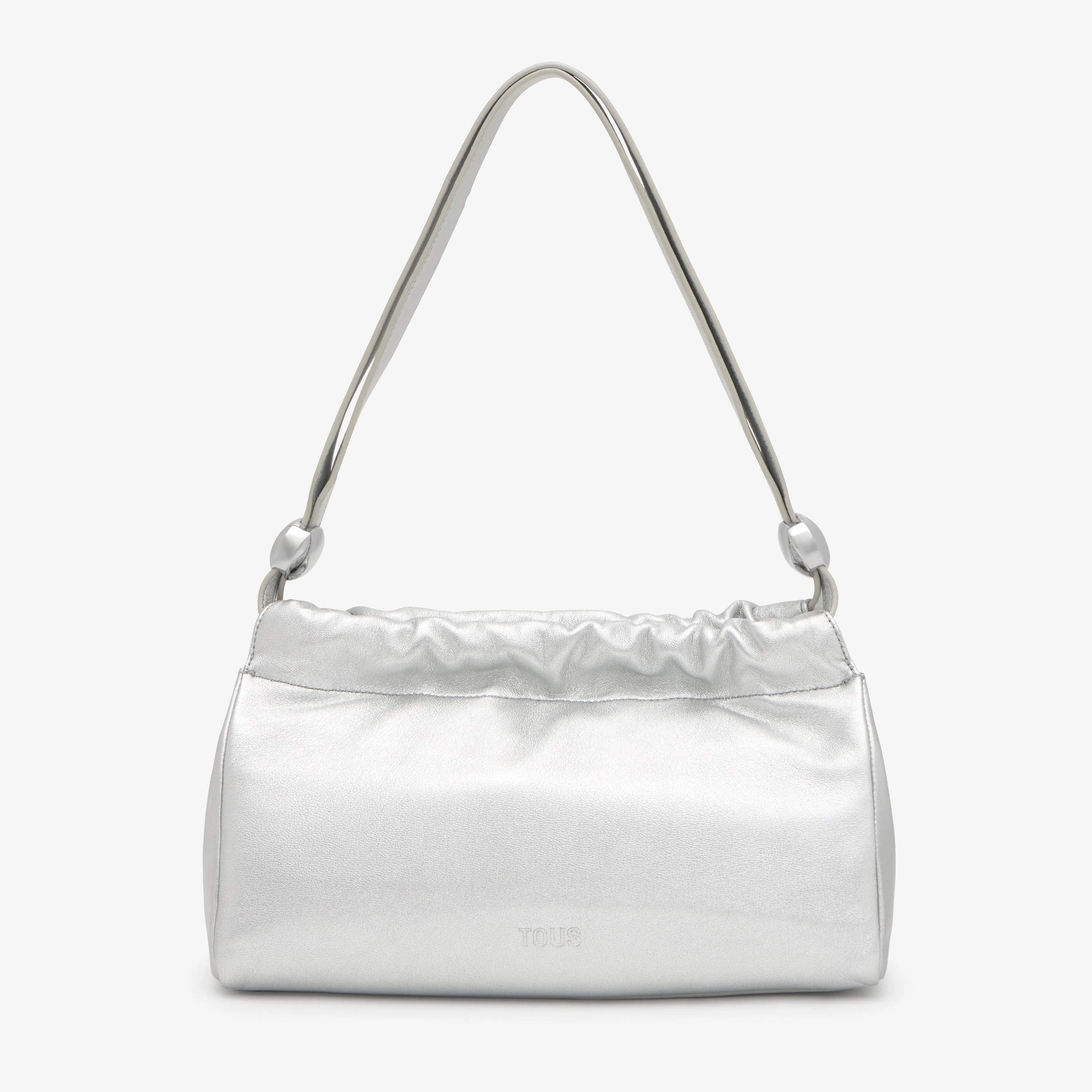 Medium silver-colored leather Shopping bag TOUS Gloss - 1