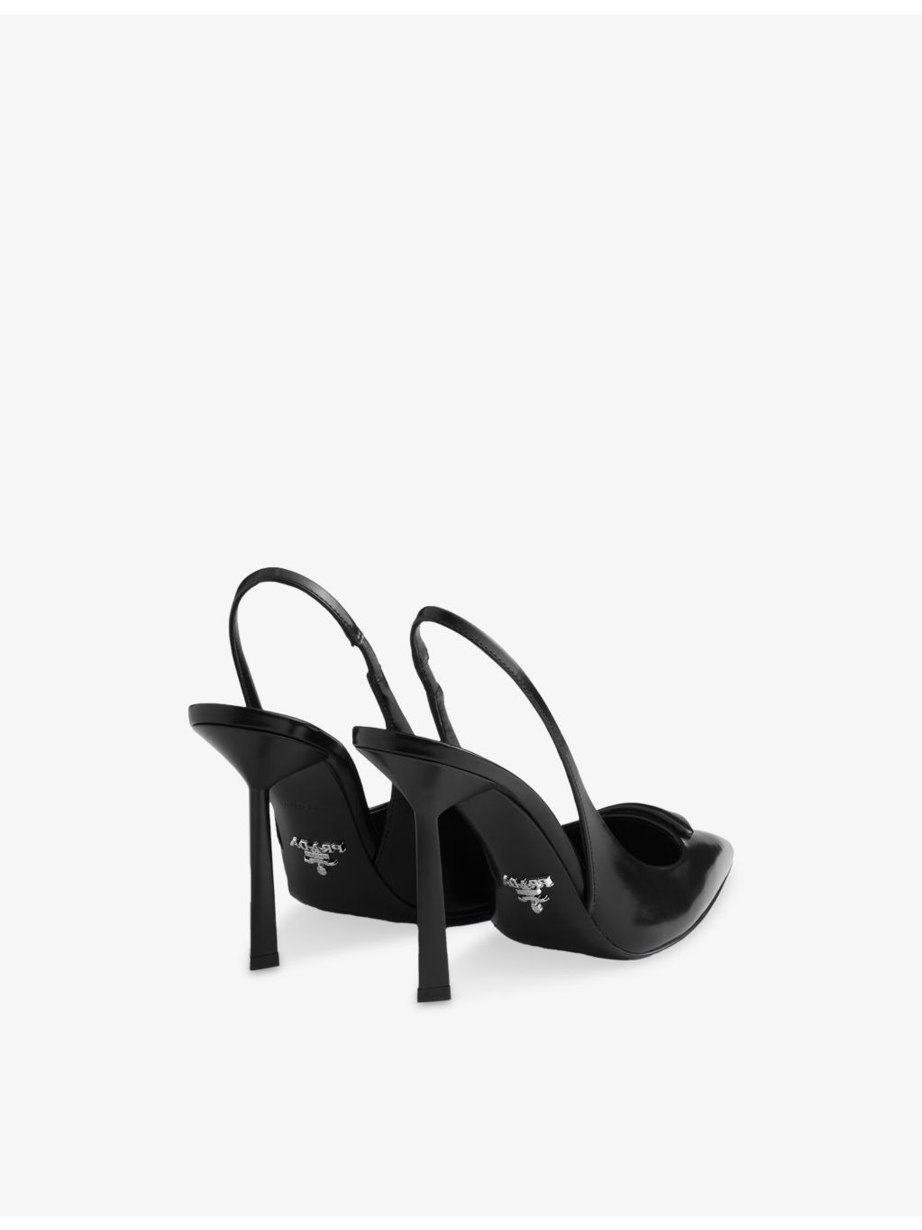 Brushed Leather Slingback Pumps - 4
