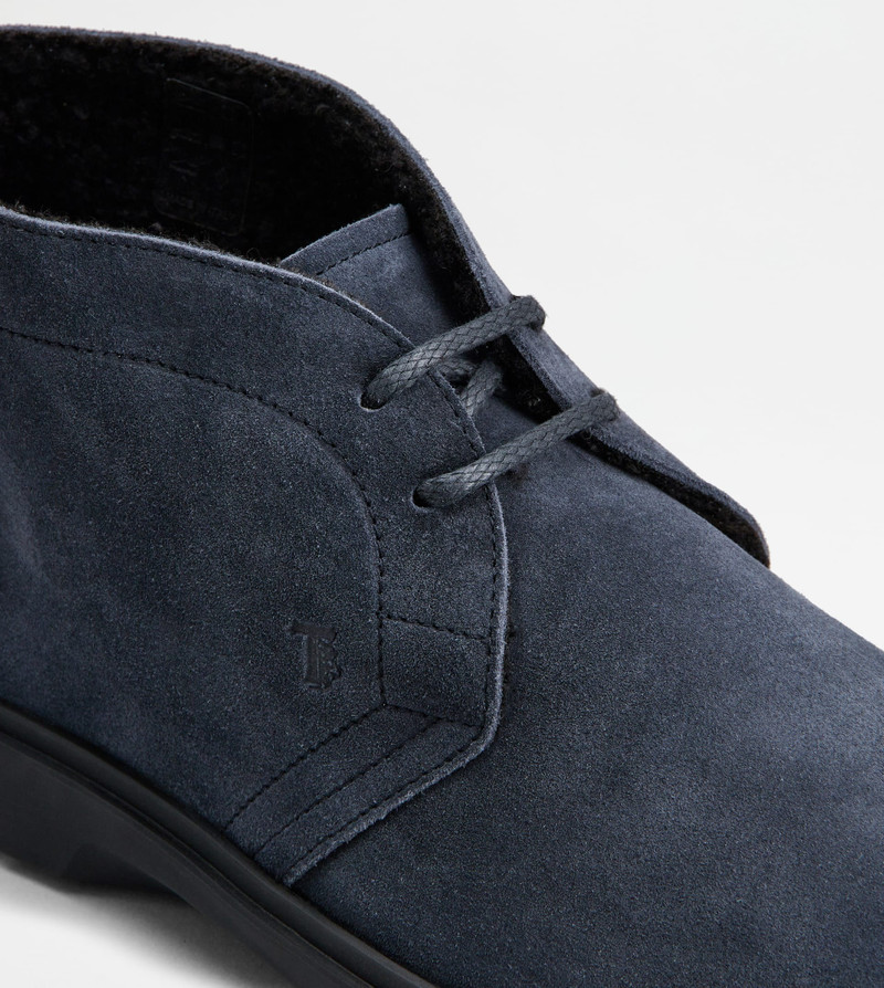 DESERT BOOTS IN SUEDE - FURRY LINING - BLUE 5