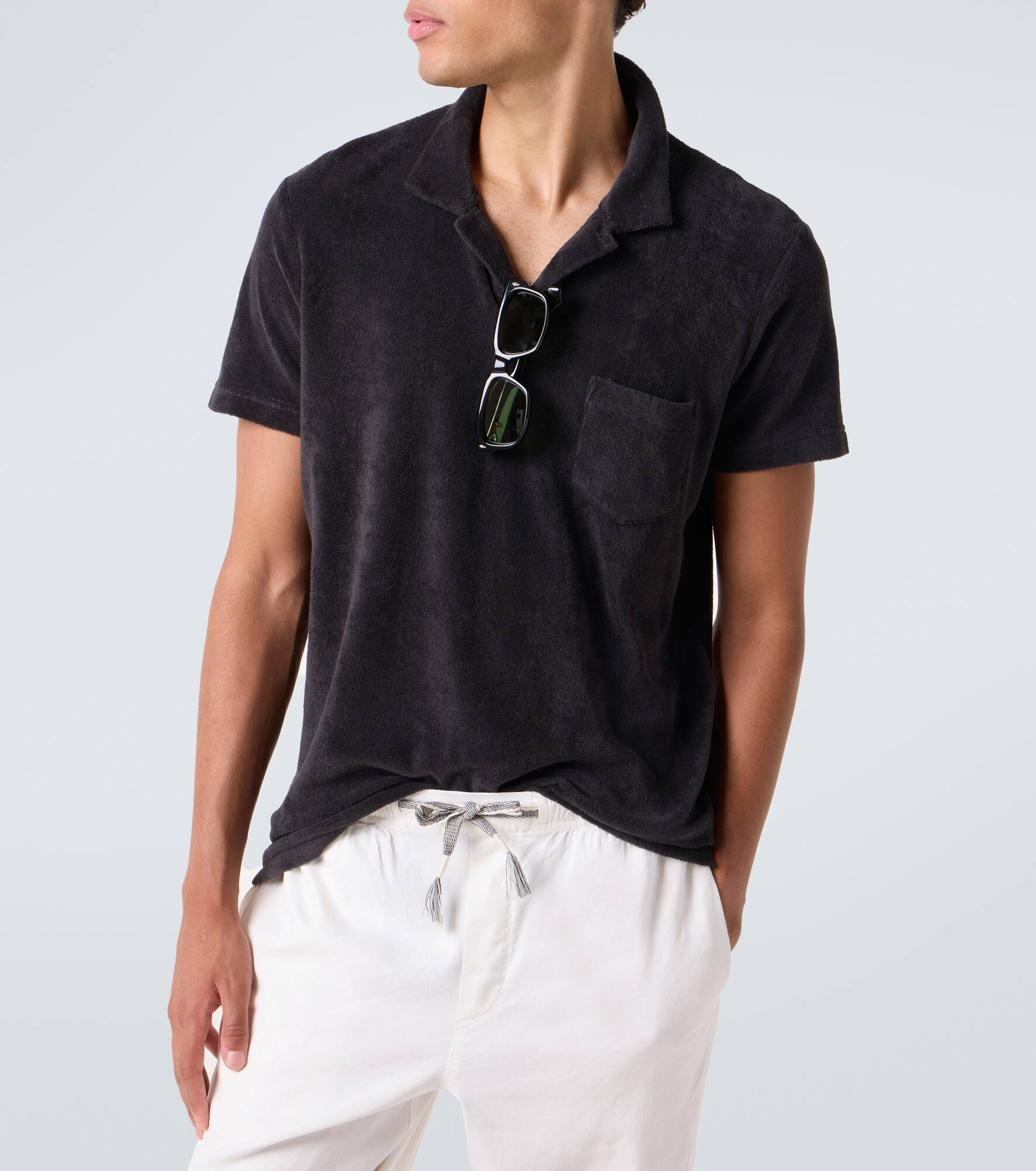 Cotton terry polo shirt - 5