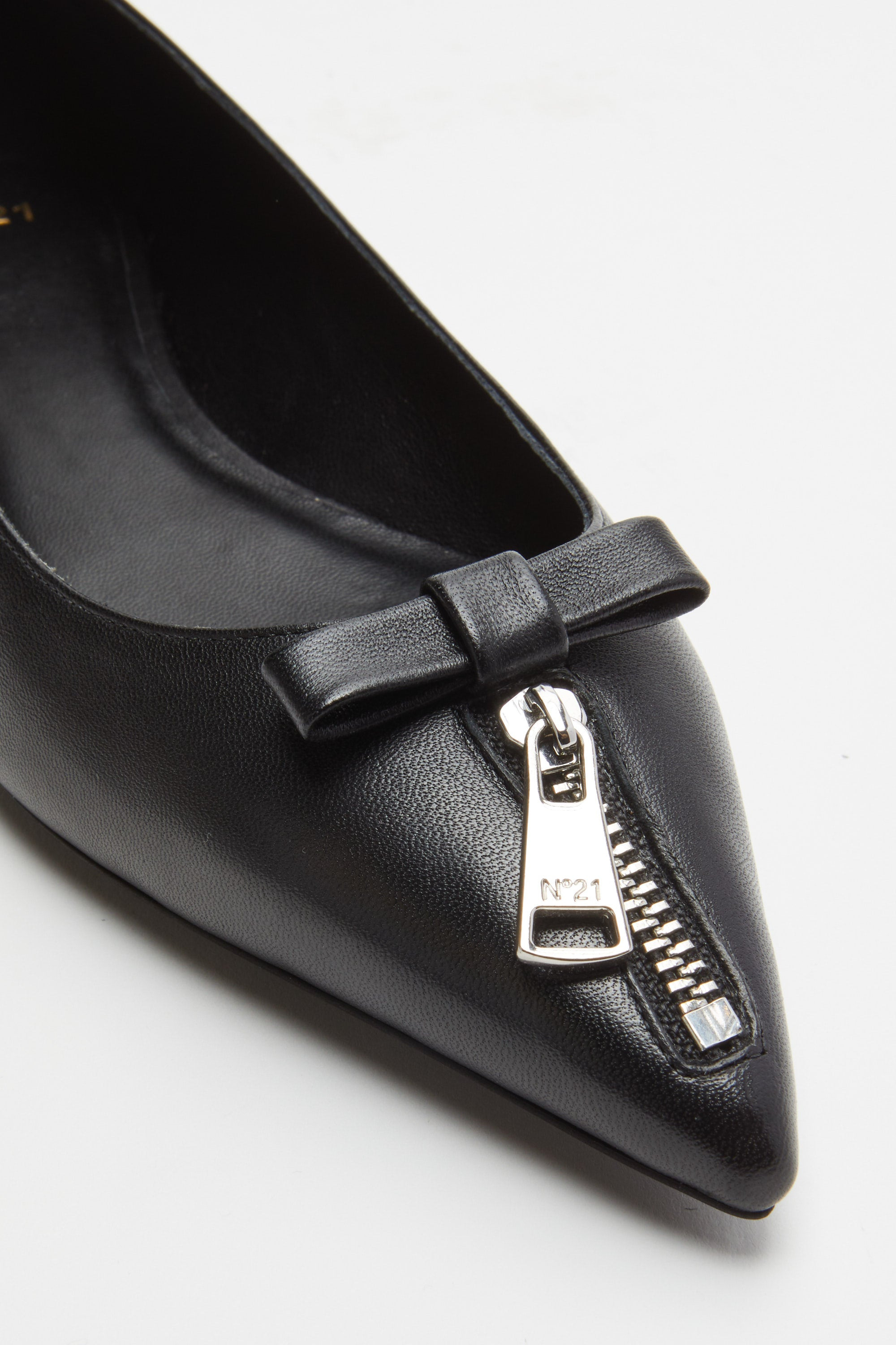 ZIP-DETAIL BALLET PUMPS - 4