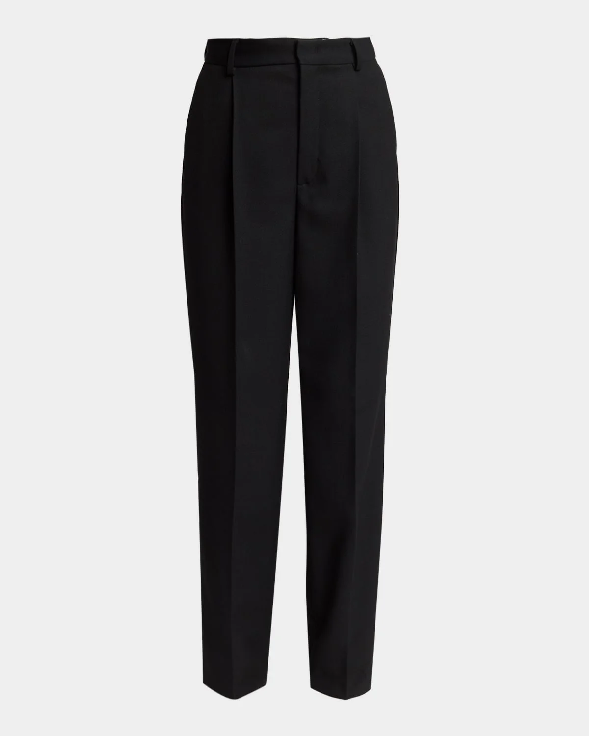 Pleated Straight-Leg Tuxedo Pants - 1