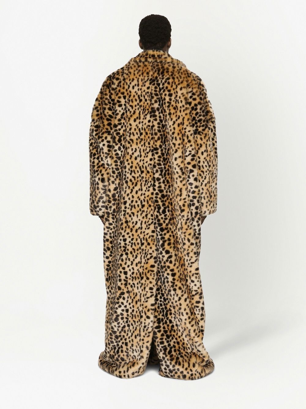 leopard-print faux-fur coat - 4