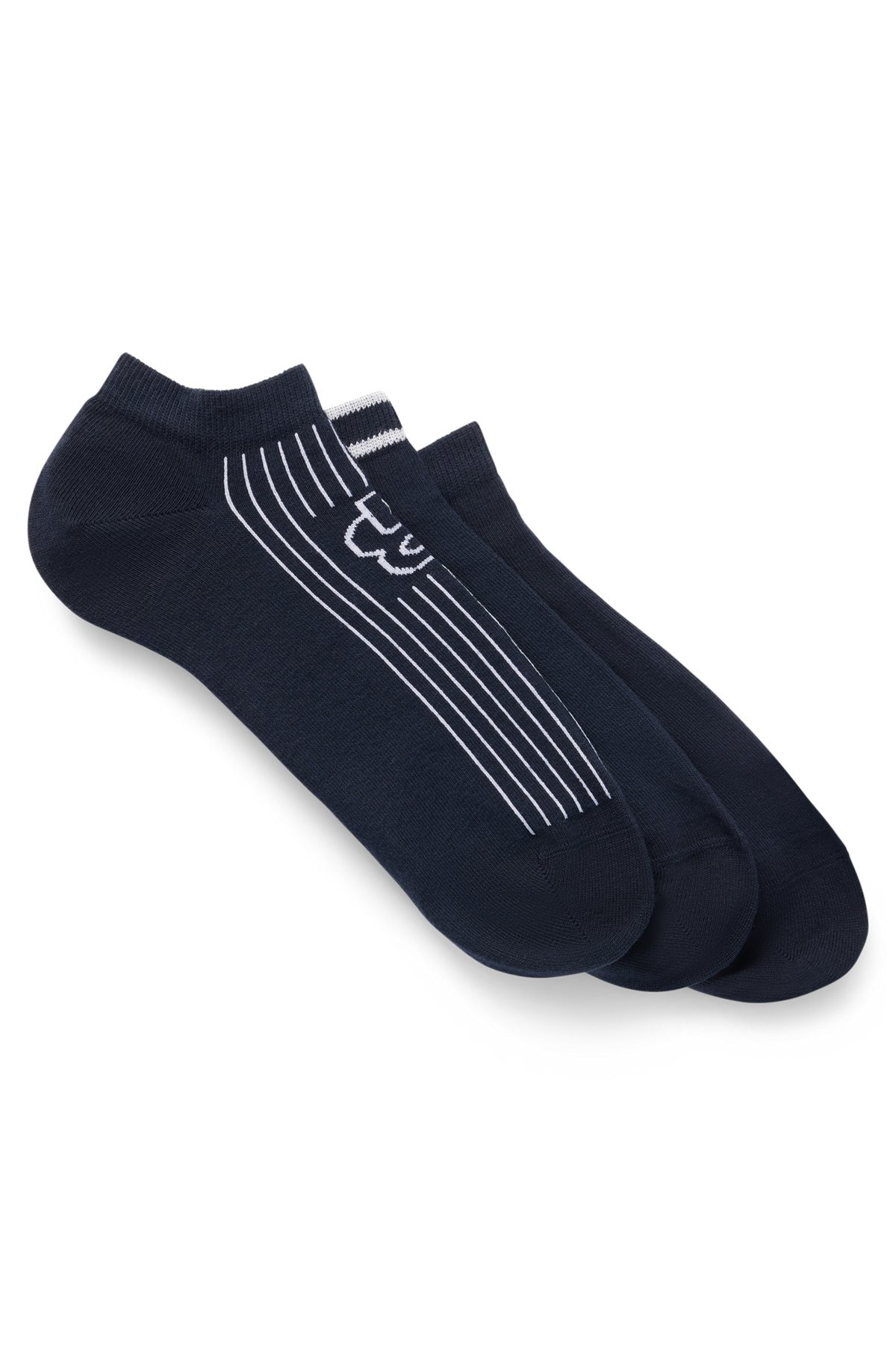THREE-PACK OF ANKLE-LENGTH SOCKS WITH BRANDING - 1