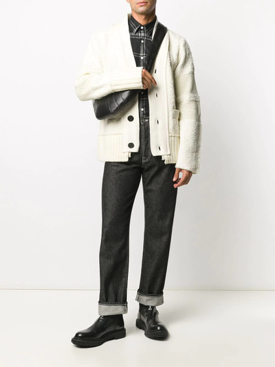 sacai v-neck buttoned cardigan  outlook