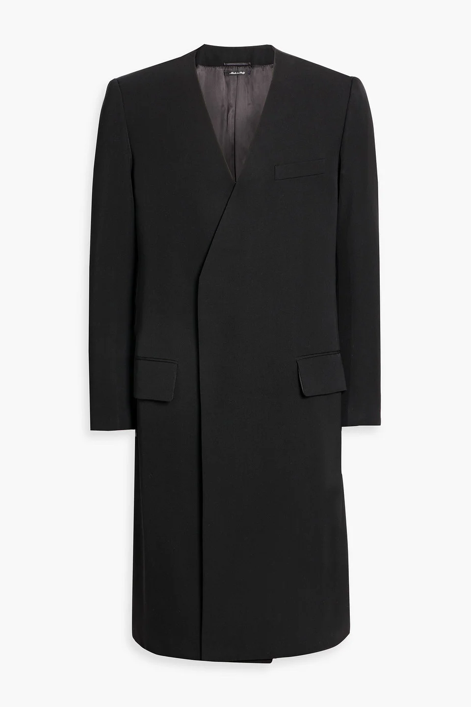 Double-breasted wool-twill coat - 1