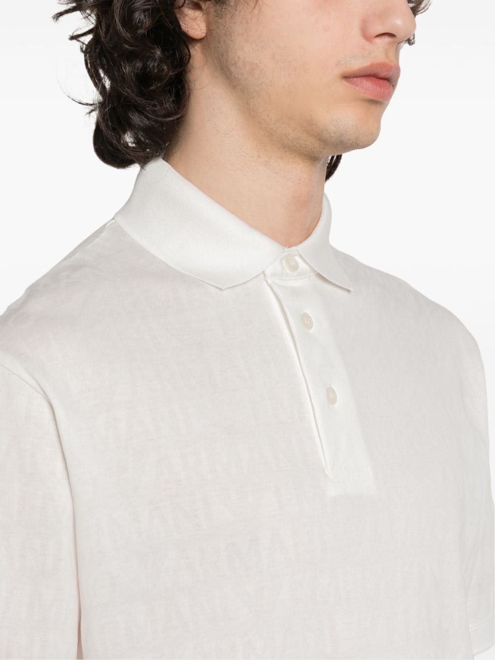 logo-jacquard polo shirt - 5