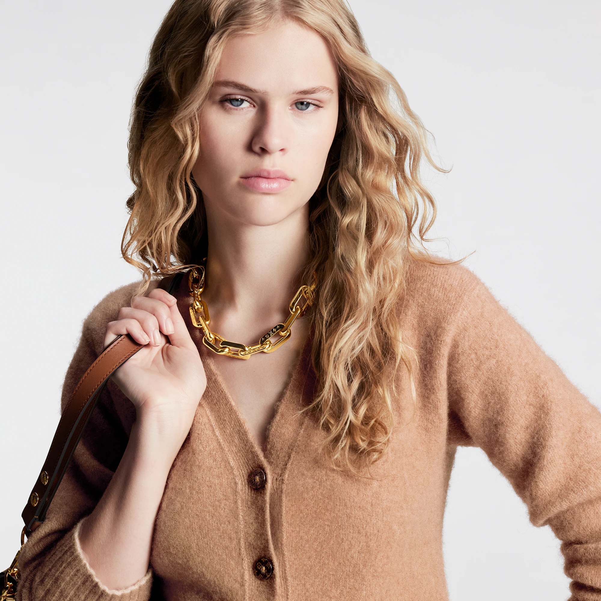 Cropped Camel Cardigan - 2