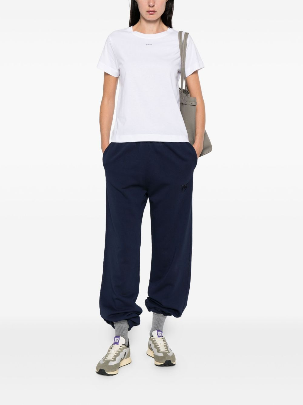 logo-embroidered cuffed track pants - 2