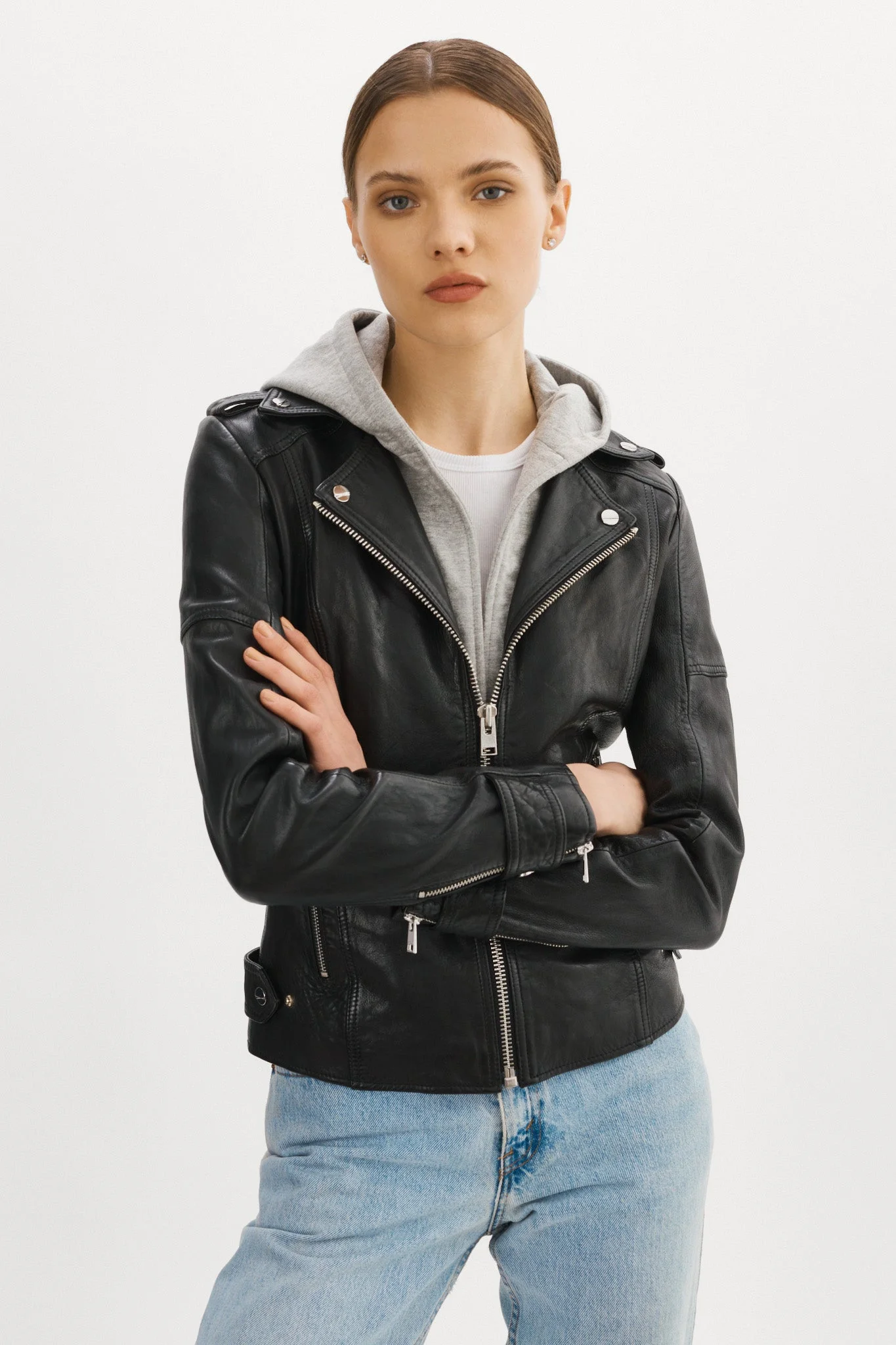 ANNA | Leather Biker Jacket - 1