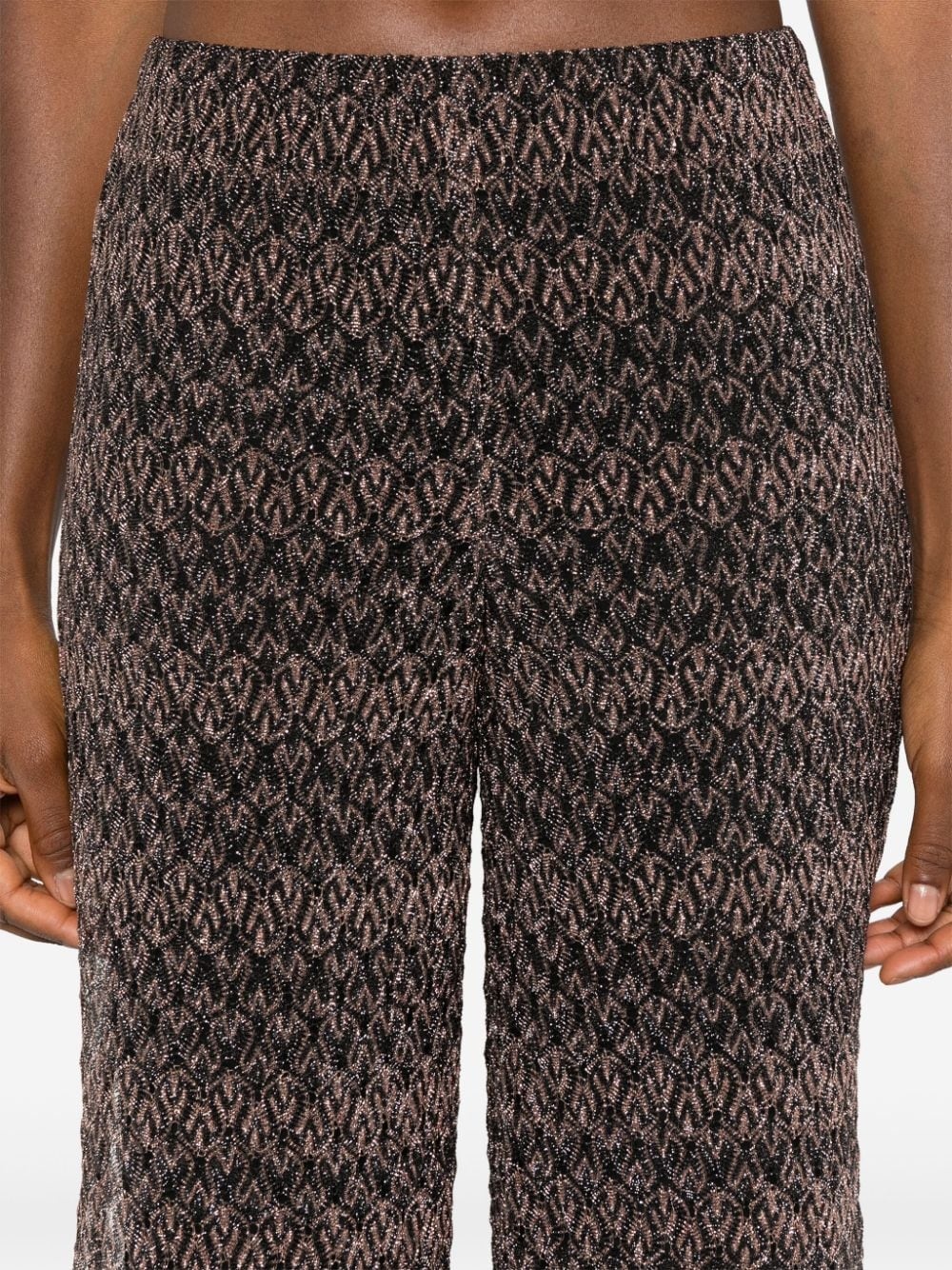 lamé palazzo trousers - 5
