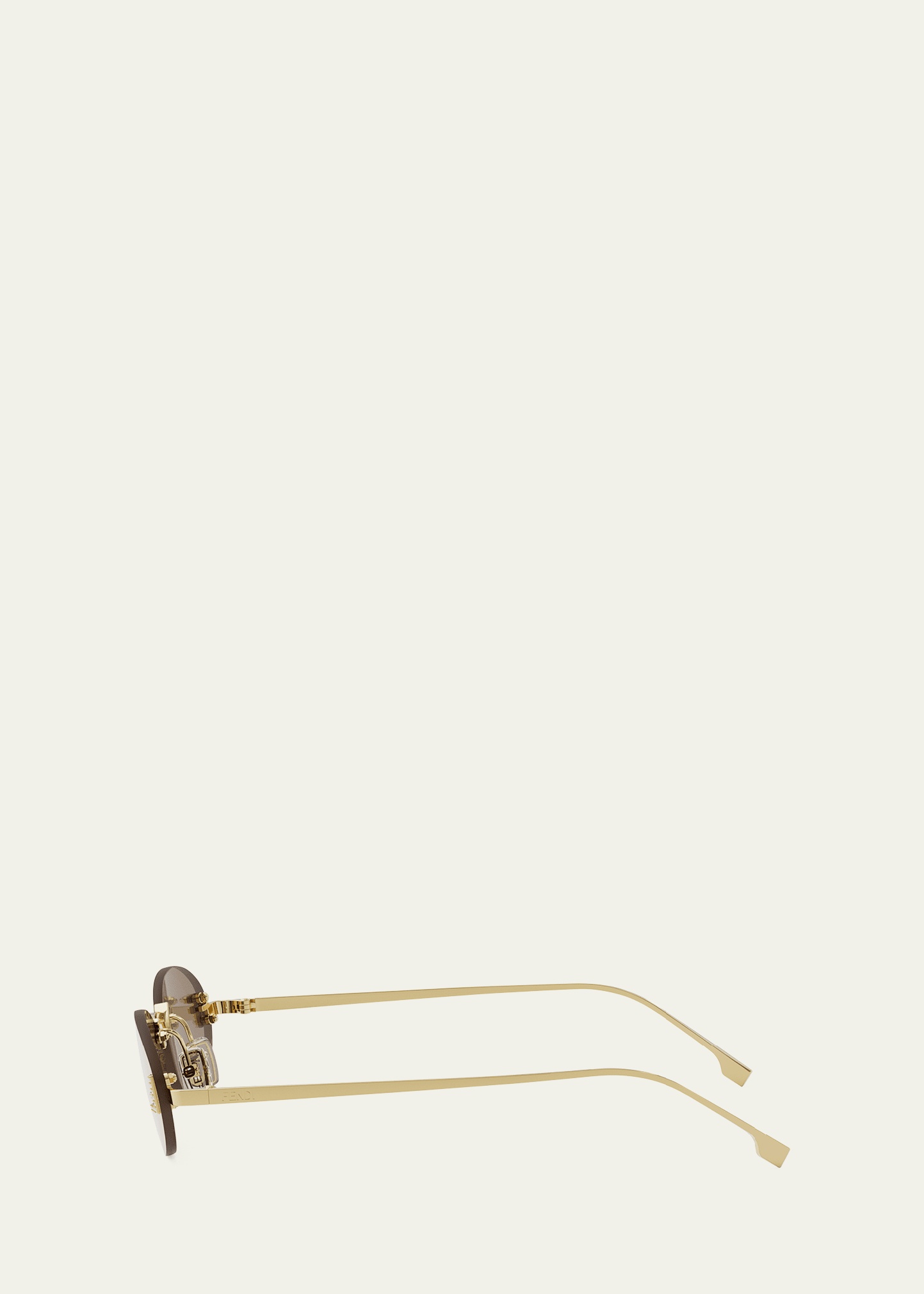 Embellished FF Oval Metal Sunglasses - 3
