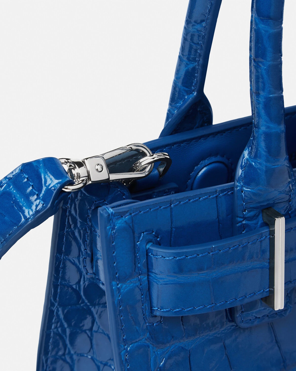 Croc-Effect Medusa '95 Small Tote Bag - 4