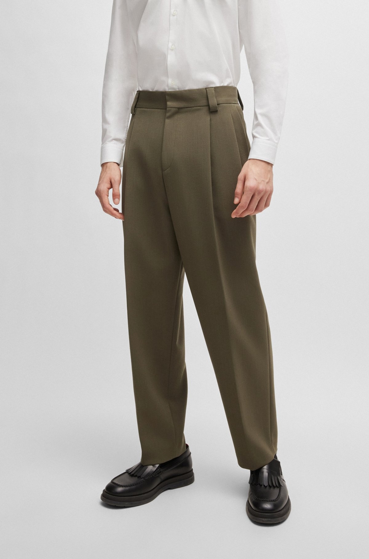 TAILORED TROUSERS IN A STRETCH-WOOL BLEND - 2