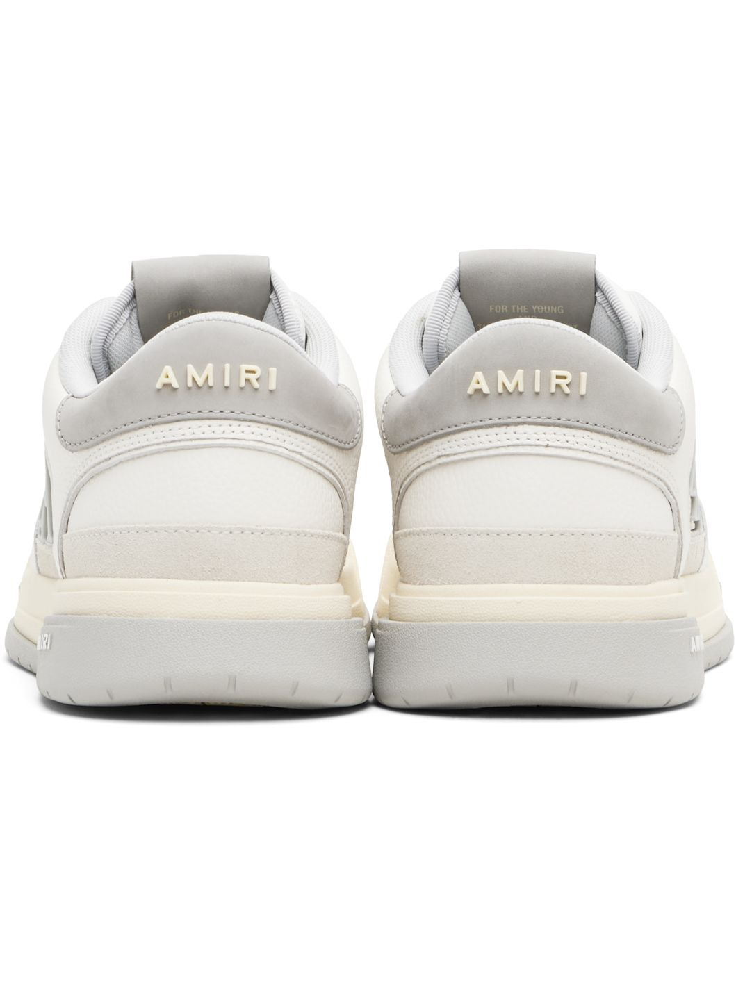 White & Gray Classic Low Sneakers - 2