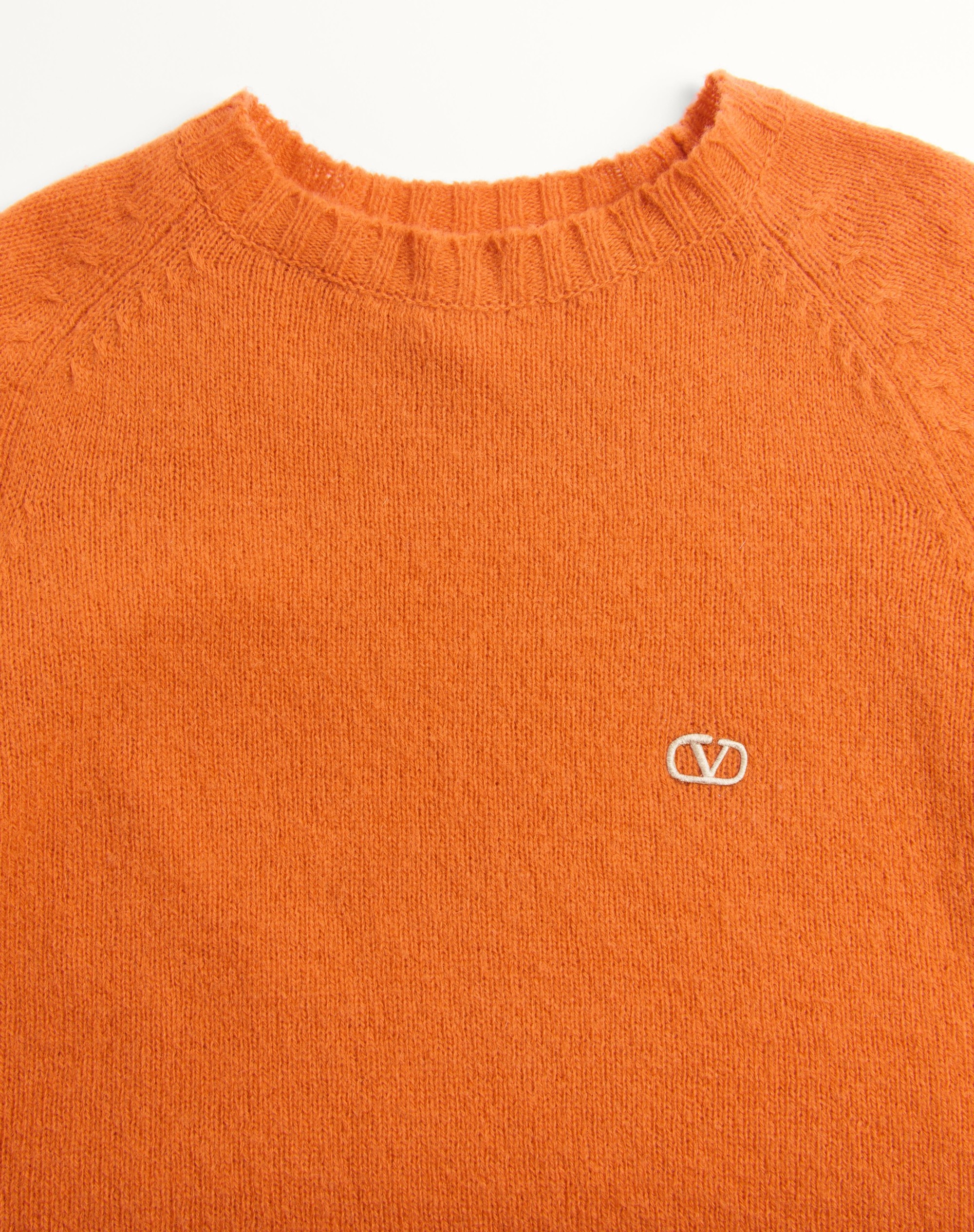 SHETLAND WOOL CREWNECK SWEATER WITH VLOGO EMBROIDERY - 9