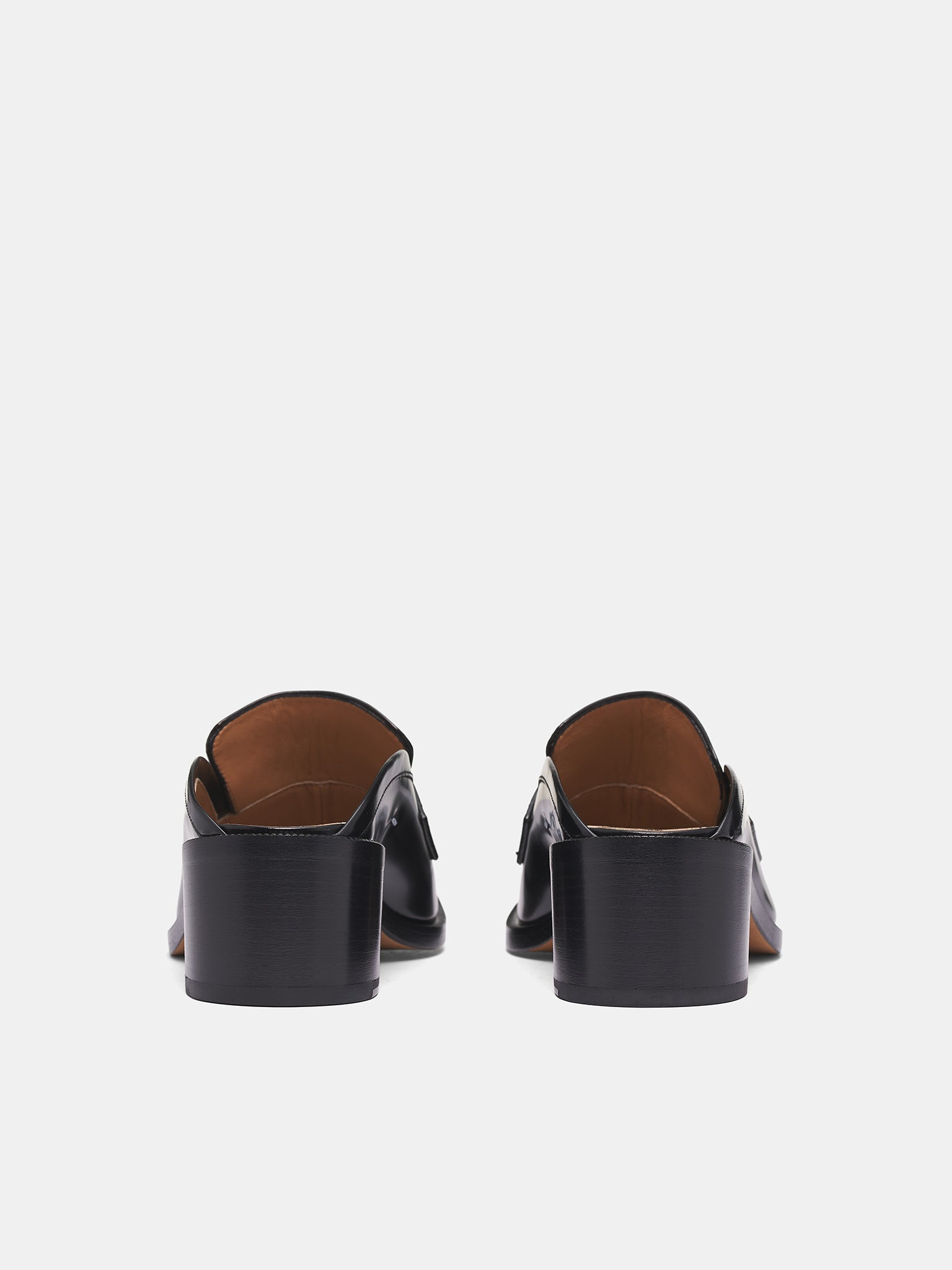 Black Polished Tabi Penny Loafers - 4