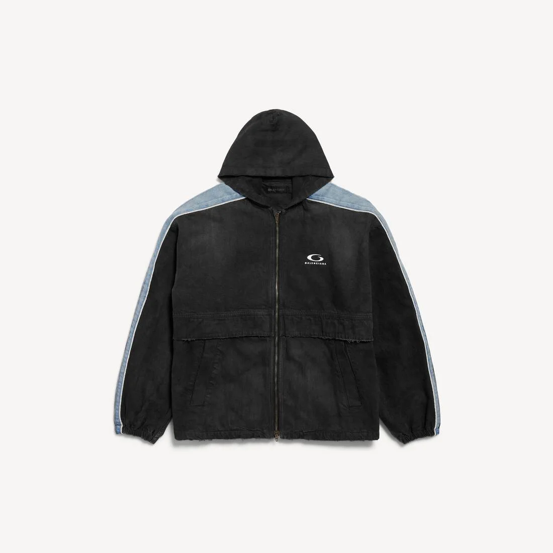 Men's Piping Detail Jacket in Black - 1