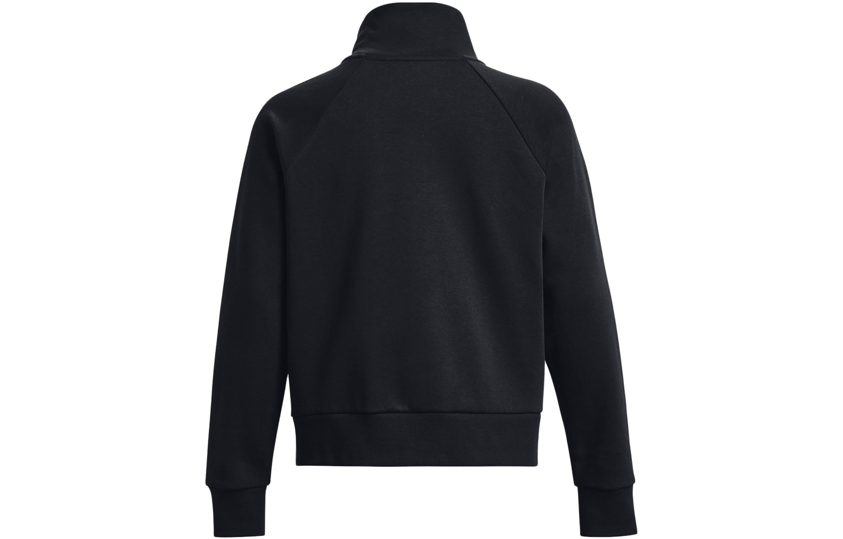 (WMNS) Under Armour Rival Fleece 1/2 Zip Sweatshirt 'Black' 1379492-001 - 2