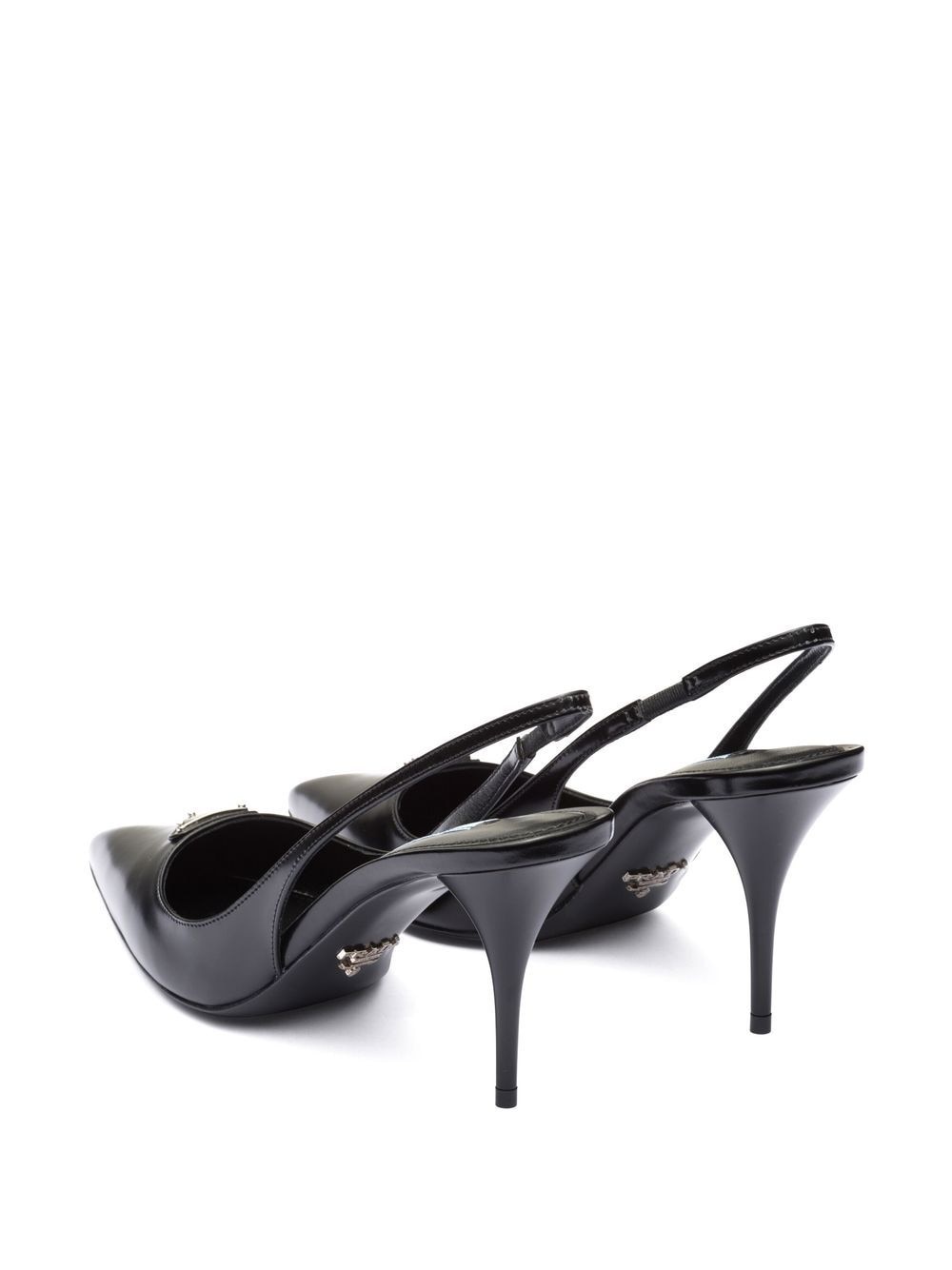 leather slingback 85mm pumps - 3