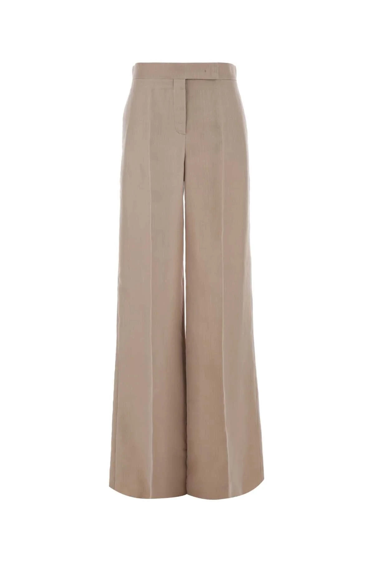 Powder Pink Organza Rasoio Pant Sabbia Exterior: Silk Pantaloni - 1