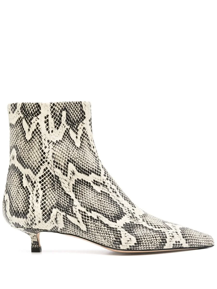 Aeyde Sofie Snake Print Calf Leather Creamy Shoes - 1