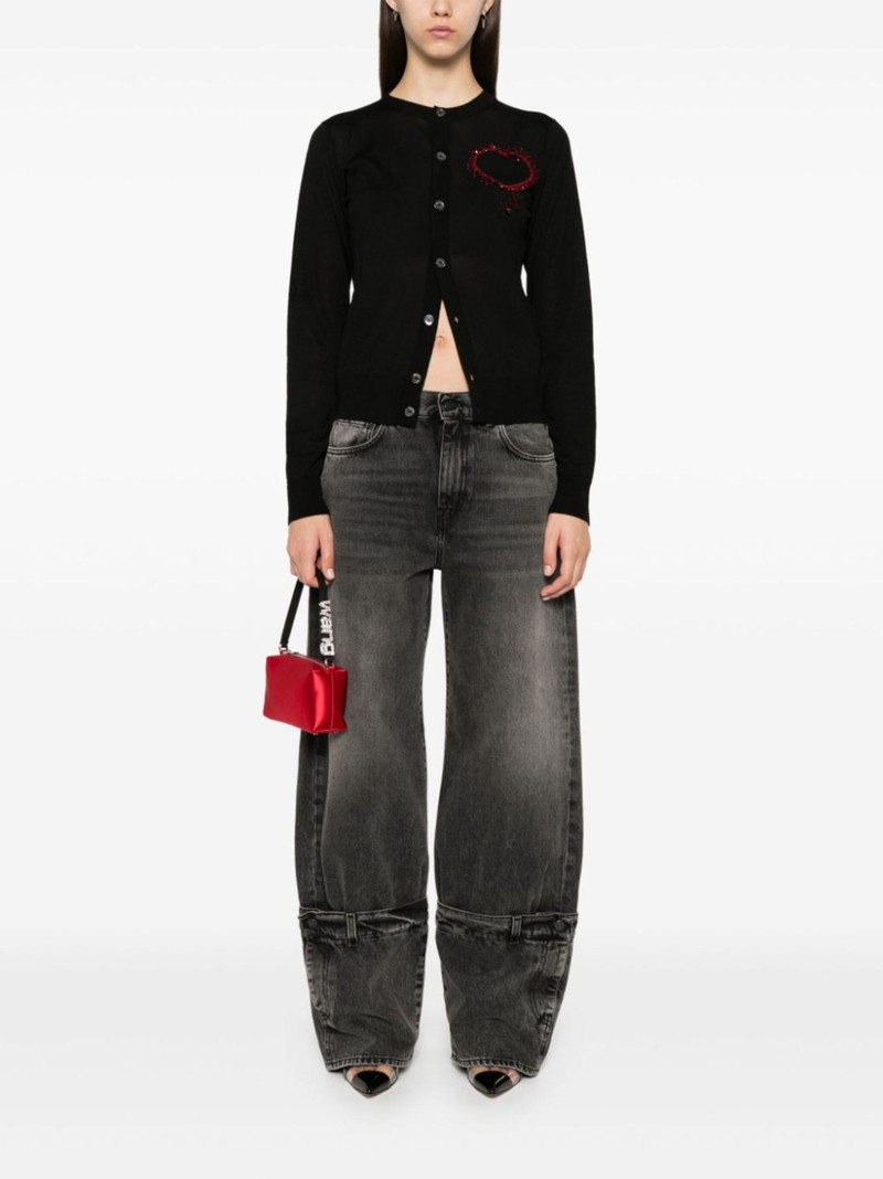 DSQUARED2 beaded-heart cardigan outlook