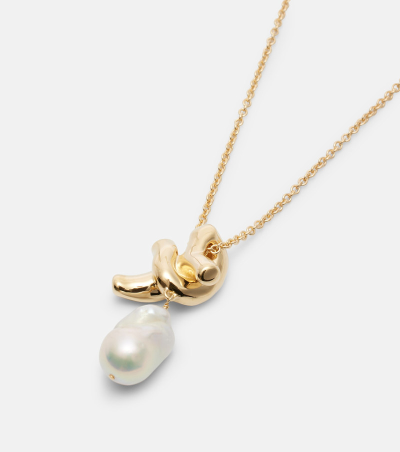 Givenchy Chain Link pearl pendant necklace outlook