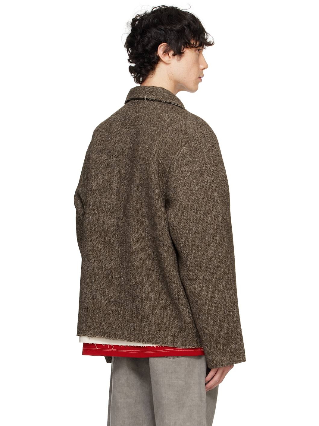 Brown Simple Jacket - 3