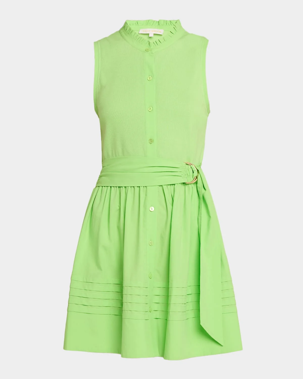 Orla Cotton-Blend Belted Minidress - 1