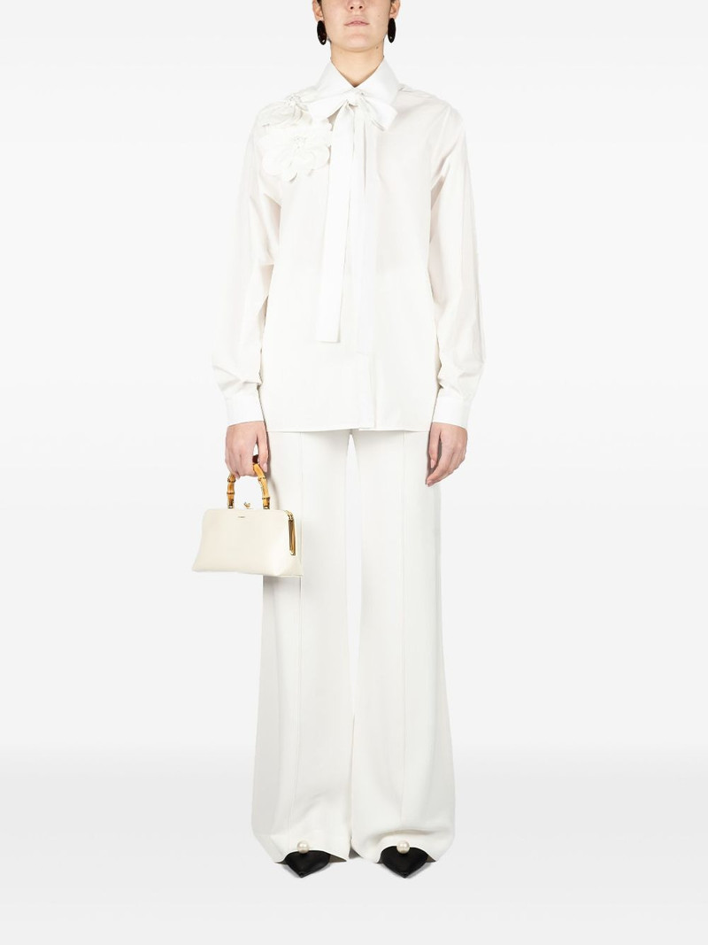 ELIE SAAB floral-appliqué shirt outlook