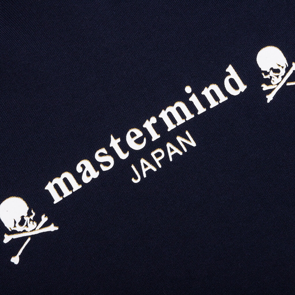 LOGO AND SKULL HOODIE - NAVY - 3