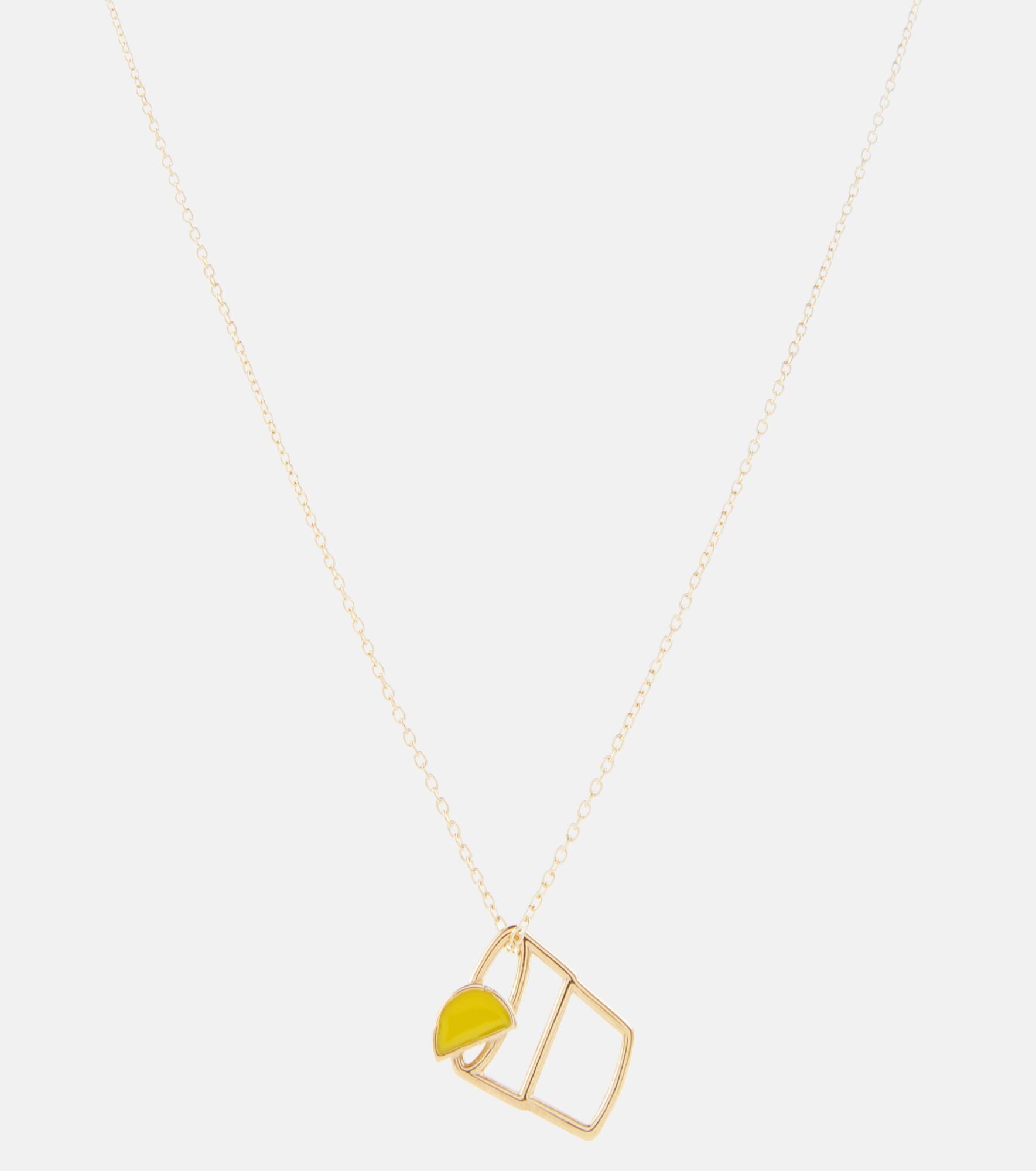 【ALIITA】Tequila 9kt yellow gold necklace enamel 関税送料込 ALIITA Tequila 9kt yellow gold necklace with enamel | REVERSIBLE